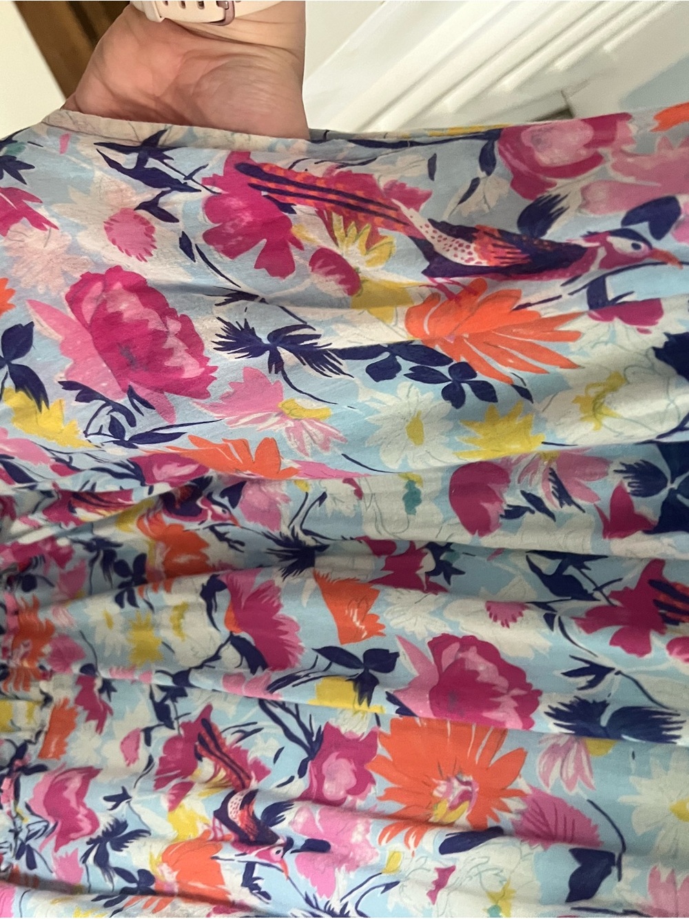 Banjanan Floral Ruffle V-Neck Maxi Dress - Multi - Picture 4 of 5